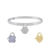 Thumbnail Image 2 of HS Edit LOVE & LOCKS Sterling Silver Gold Plated Plain Heart Padlock Charm