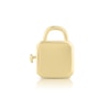 Thumbnail Image 1 of HS Edit LOVE & LOCKS Sterling Silver Gold Plated Plain Square Padlock Charm