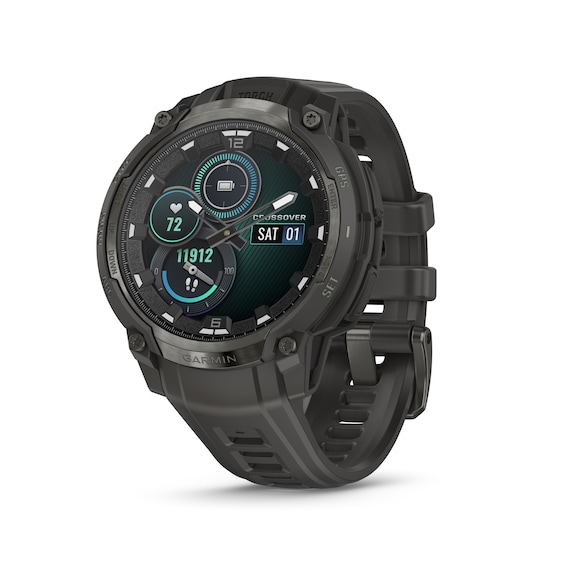 Garmin Instinct Crossover AMOLED Charcoal Dial & Silicone Strap Watch