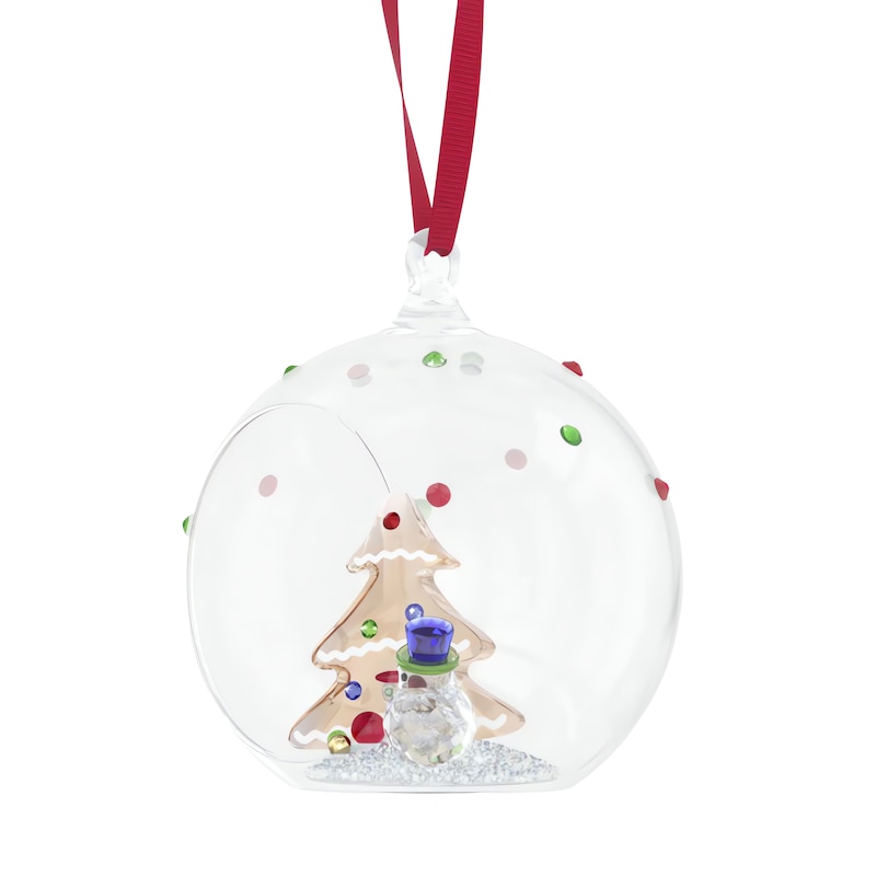 Main Image 2 of Swarovski Holiday Cheers Tree and Snowman Ball Ornament
