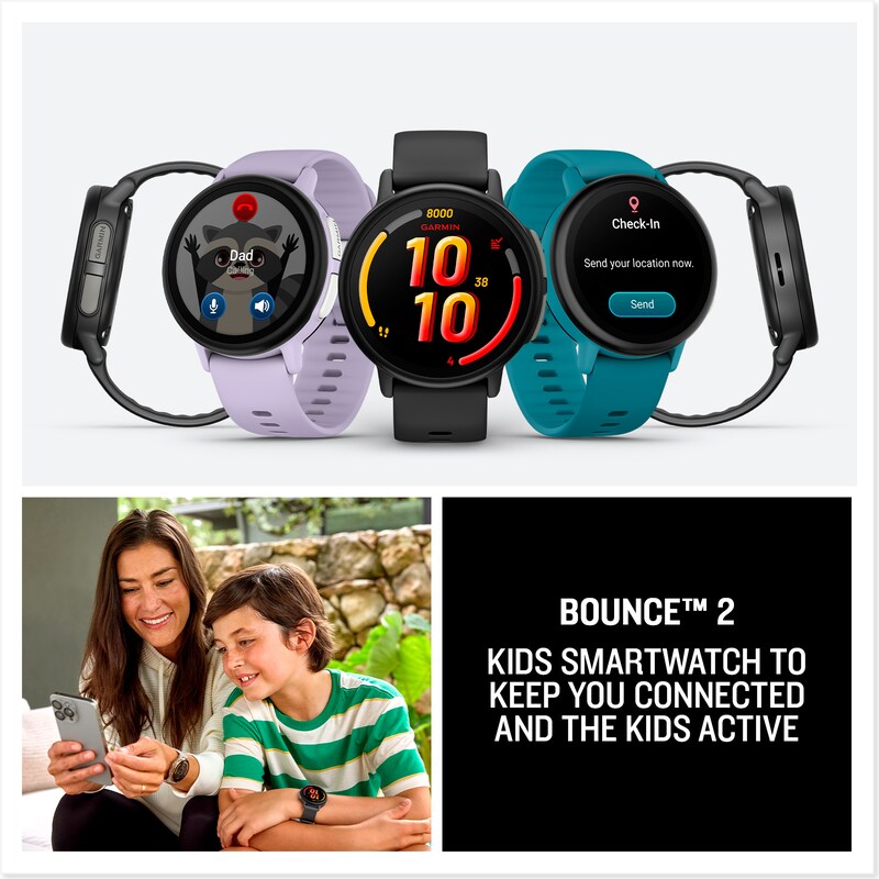 Main Image 6 of Garmin Bounce 2 Children's Light Purple Silicone Strap Smartwatch