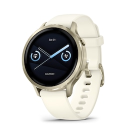 Garmin Venu 4  Multi-Colour Dial 41mm Lunar Gold Bezel Bone Silicone Strap Watch