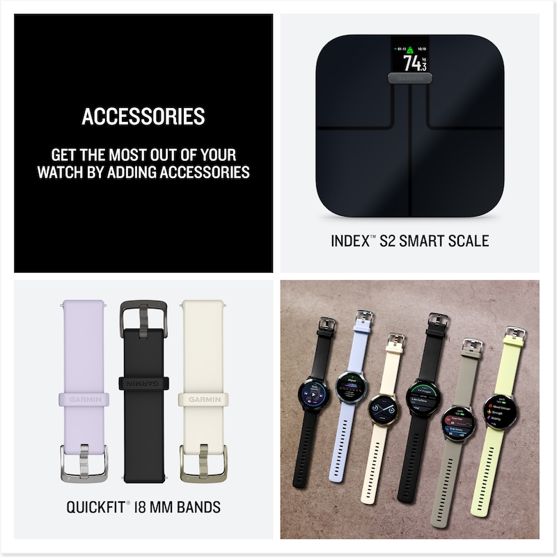 Main Image 6 of Garmin Venu 4 Multi-Colour Dial 41mm Slate Bezel  Black Silicone Strap Watch
