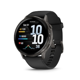Garmin Venu 4 Multi-Colour Dial 45mm Slate Bezel Black Silicone Strap Watch