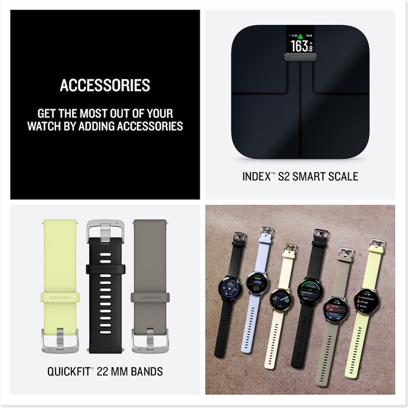 Main Image 6 of Garmin Venu 4 Multi-Colour Dial 45mm Slate Bezel Black Silicone Strap Watch