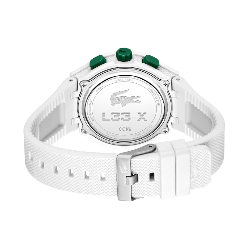 Main Image 3 of Lacoste Men's LC33 White Dial & White Silicone Strap Watch