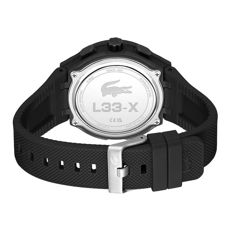Main Image 3 of Lacoste Men's LC33 Black Dial Black Silicone Strap Watch