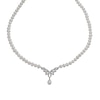 Thumbnail Image 1 of Sterling Silver Cultured Freshwater Pearl V Shape Necklace