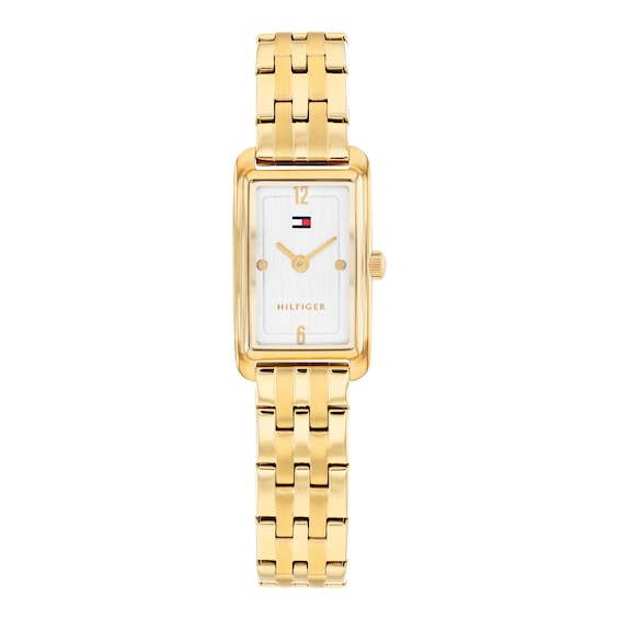 Tommy Hilfiger Women's 22mm Gold Tone Luxury Inspired Mini Tank Watch