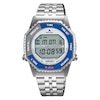 Thumbnail Image 1 of Seiko Men's Grey Dial Blue & Grey Digital Silver-Tone Stainless Steel Bracelet Watch