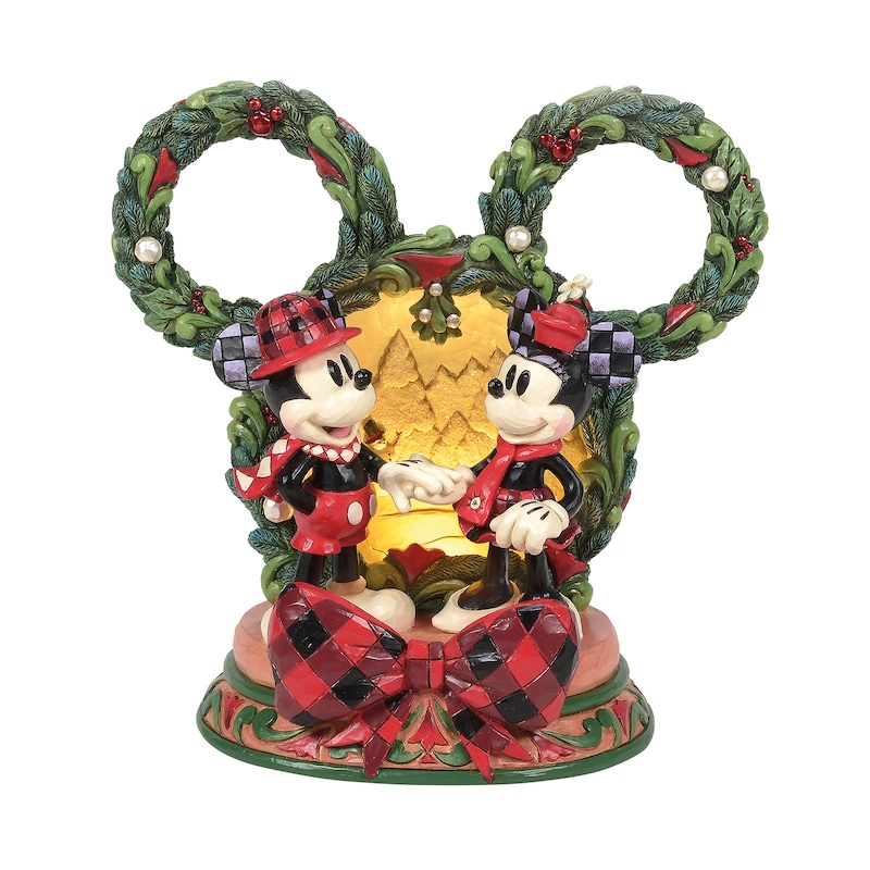 Main Image 1 of Disney Magical Winter Moments Mickey & Minnie Diorama Ornament