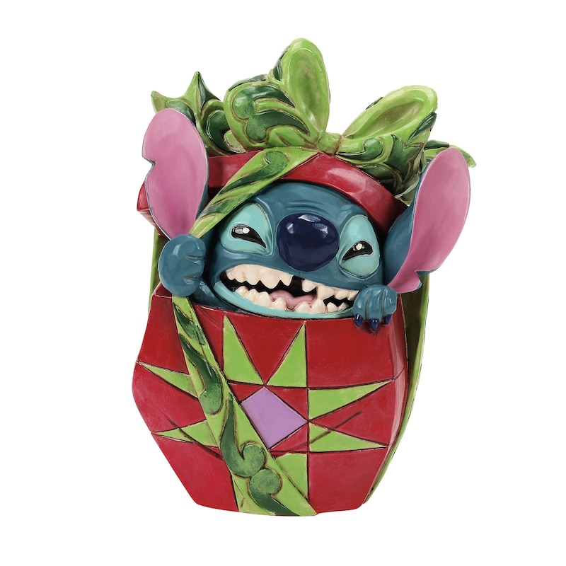 Main Image 1 of Disney Holiday Mischief Stitch Tearing into Christmas Present Ornament