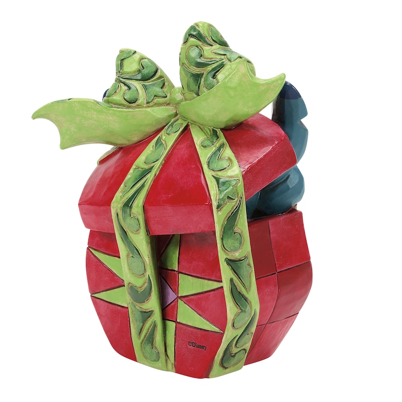Main Image 3 of Disney Holiday Mischief Stitch Tearing into Christmas Present Ornament