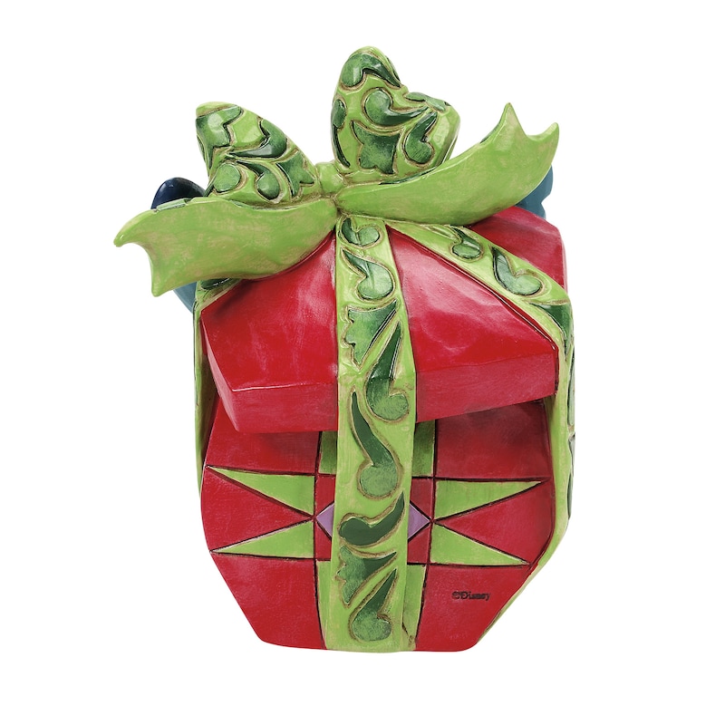Main Image 4 of Disney Holiday Mischief Stitch Tearing into Christmas Present Ornament