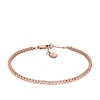 Thumbnail Image 1 of Fossil Women's Ellis Pavé Glitz Rose Tone Tennis Chain Bracelet