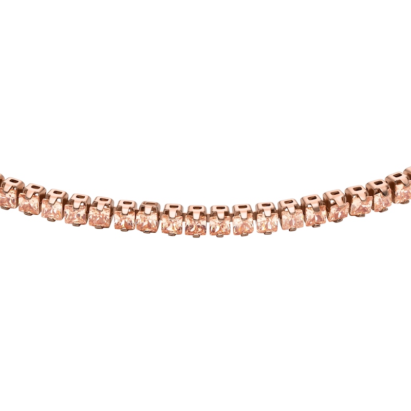 Main Image 2 of Fossil Women's Ellis Pavé Glitz Rose Tone Tennis Chain Bracelet
