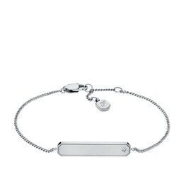 Fossil Women's Sadie Stainless Steel ID Bracelet