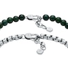 Thumbnail Image 3 of Fossil Men's Stainless Steel Box Chain & Green Agate Beaded Bracelets Gift Set