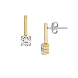 Fossil Women's Ellis Shaky Glitz Gold-Tone Stainless Steel Drop Earrings