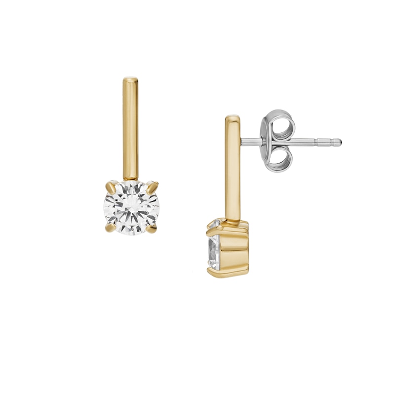 Main Image 1 of Fossil Women's Ellis Shaky Glitz Gold-Tone Stainless Steel Drop Earrings