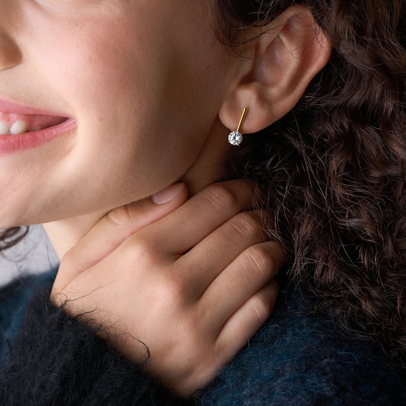 Main Image 5 of Fossil Women's Ellis Shaky Glitz Gold-Tone Stainless Steel Drop Earrings