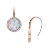Thumbnail Image 1 of Fossil Women's Merrit Classic Mother of Pearl Rose Tone Stainless Steel Drop Earrings