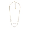 Thumbnail Image 1 of Fossil Women's Ellis Shaky Glitz Gold Tone Stainless Steel Multi-Strand Necklace