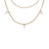 Thumbnail Image 2 of Fossil Women's Ellis Shaky Glitz Gold Tone Stainless Steel Multi-Strand Necklace