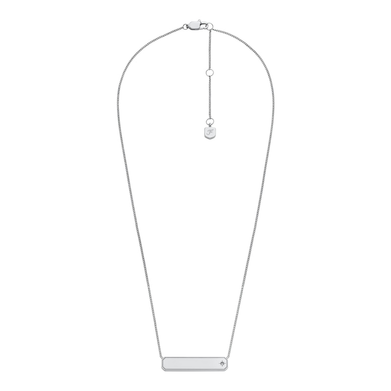 Main Image 1 of Fossil Women's Sadie Stainless Steel ID Necklace