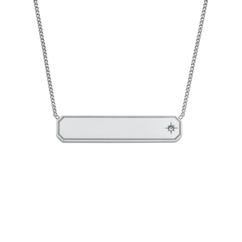 Main Image 2 of Fossil Women's Sadie Stainless Steel ID Necklace