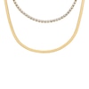 Thumbnail Image 2 of Fossil Women's Ellis Pavé Glitz Gold-Tone Stainless Steel Multi-Strand Tennis Necklace