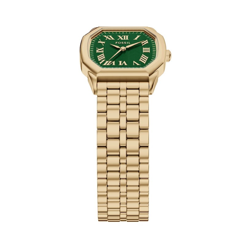 Main Image 3 of Fossil Women's Harlow Green Dial Three Hand Gold Tone Stainless Steel Bracelet Watch