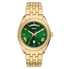Thumbnail Image 1 of Fossil Men's Campbell Green Dial Three Hand Day & Date Gold Tone Stainless Steel Bracelet Watch