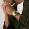 Thumbnail Image 6 of Fossil Men's Campbell Green Dial Three Hand Day & Date Gold Tone Stainless Steel Bracelet Watch