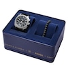 Thumbnail Image 4 of Fossil Men's Machine Grey Dial Chronograph Black Silicone Strap Watch & Beaded Lava Stone Bracelet Set