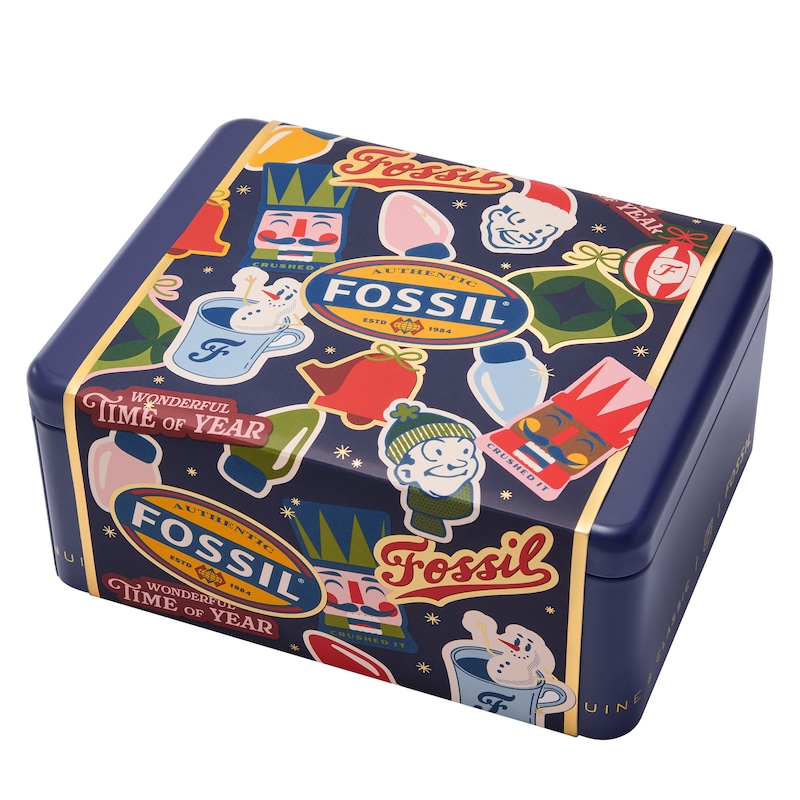 Main Image 6 of Fossil Men's Machine Grey Dial Chronograph Black Silicone Strap Watch & Beaded Lava Stone Bracelet Set