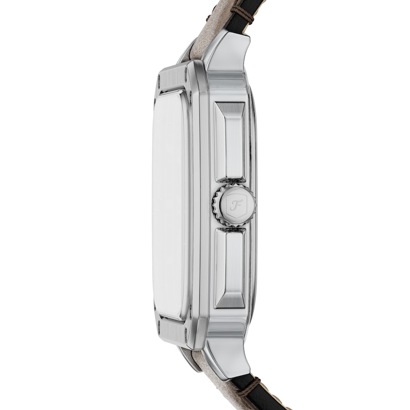 Main Image 2 of Fossil Men's Crosby Green Dial Three Hand Brown Leather Strap Watch