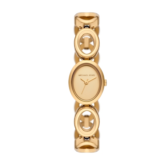 Michael Kors Women's Maude Golden Dial Three Hand Gold Tone Stainless Steel Bracelet Watch