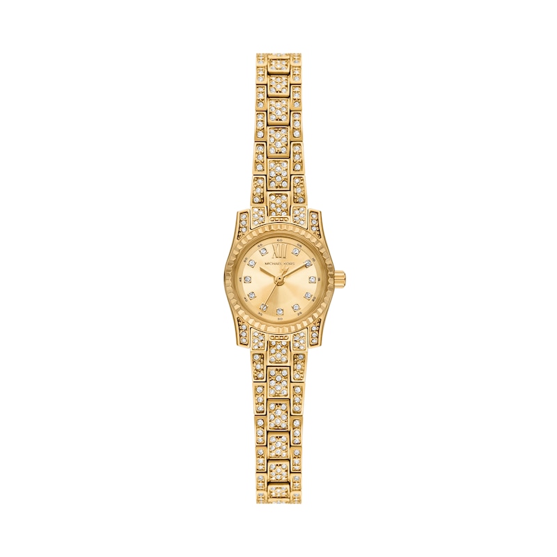 Main Image 1 of Michael Kors Women's Lexington Golden Dial Three Hand Gold Tone Stainless Steel Bracelet Watch