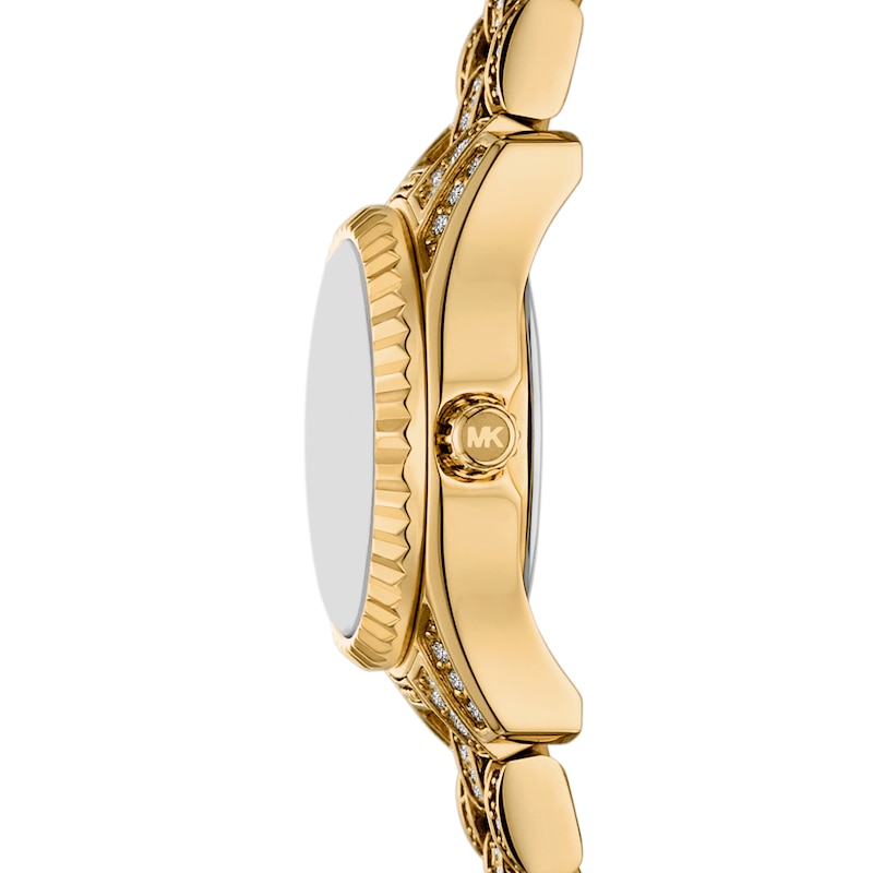 Main Image 2 of Michael Kors Women's Lexington Golden Dial Three Hand Gold Tone Stainless Steel Bracelet Watch