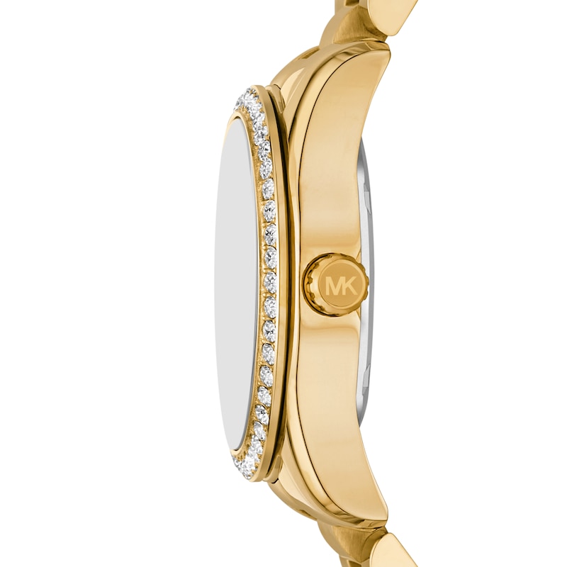 Main Image 2 of Michael Kors Women's Lexington Golden Dial Multifunction Gold Tone Stainless Steel Bracelet Watch