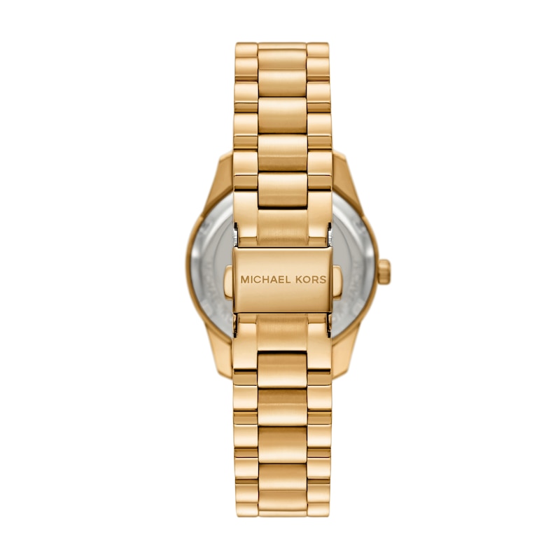 Main Image 3 of Michael Kors Women's Lexington Golden Dial Multifunction Gold Tone Stainless Steel Bracelet Watch