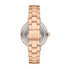 Thumbnail Image 4 of Armani Exchange Women's White Dial Two-Hand Rose Gold Tone Stainless Steel Bracelet Gift Set