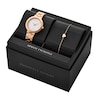 Thumbnail Image 6 of Armani Exchange Women's White Dial Two-Hand Rose Gold Tone Stainless Steel Bracelet Gift Set
