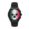 Thumbnail Image 1 of Armani Exchange Men's Gradient Multi-Colour Dial Chronograph Black Silicone Strap Watch