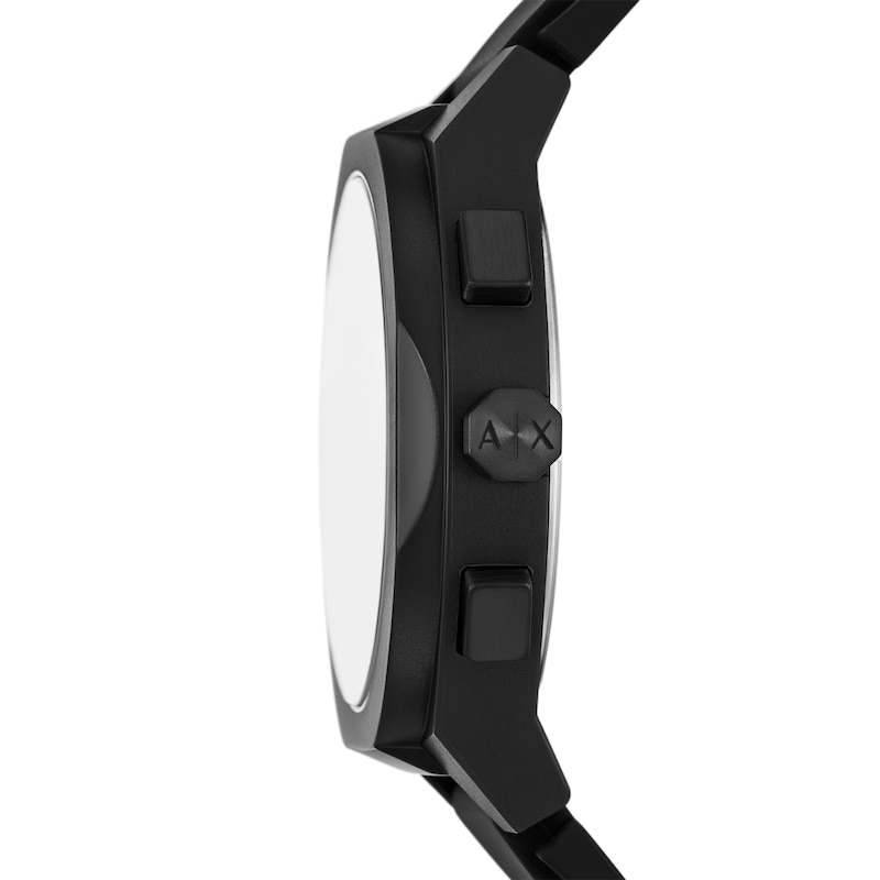 Main Image 2 of Armani Exchange Men's Gradient Multi-Colour Dial Chronograph Black Silicone Strap Watch