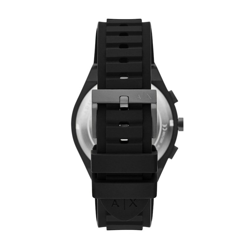 Main Image 4 of Armani Exchange Men's Gradient Multi-Colour Dial Chronograph Black Silicone Strap Watch