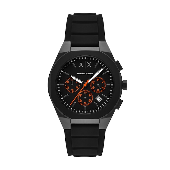 Armani Exchange Mens Sync Black Dial Chronograph Black