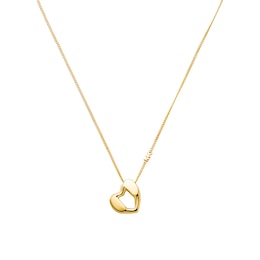 Michael Kors Women's 14ct Gold Plated Sterling Silver Heart Pendant Necklace