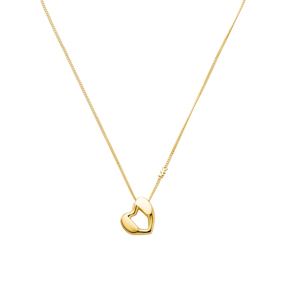Michael Kors Womens 14ct Gold Plated Sterling Silver Heart P